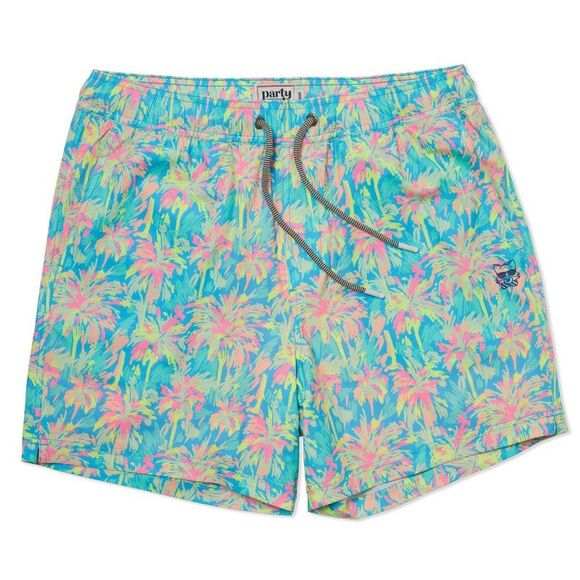 Party Pants -  Men's Palmdale Swim Shorts - Light Blu Blue - Picture 1 of 4